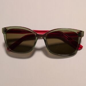 Zenni Stylish Red and‎ Green Prescription Sunglasses